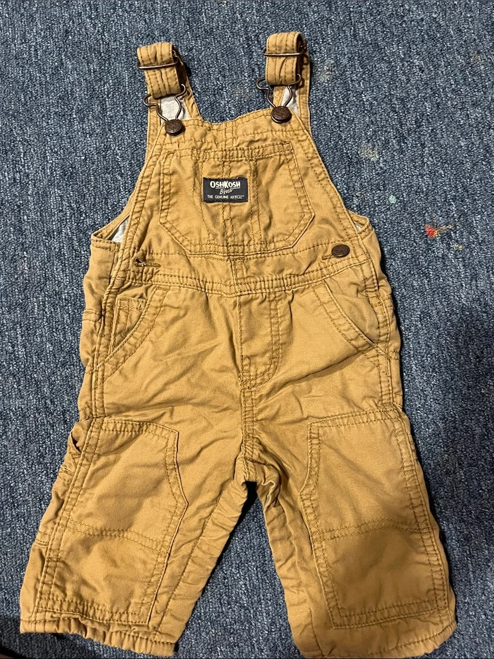 OshKosh B'gosh Mustard Tan Kids Overalls